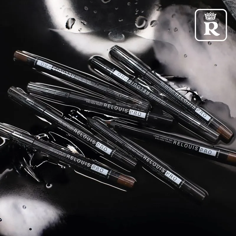 тон 01 Black 2 Гелевый стойкий карандаш для глаз Relouis Pro — изображение 3