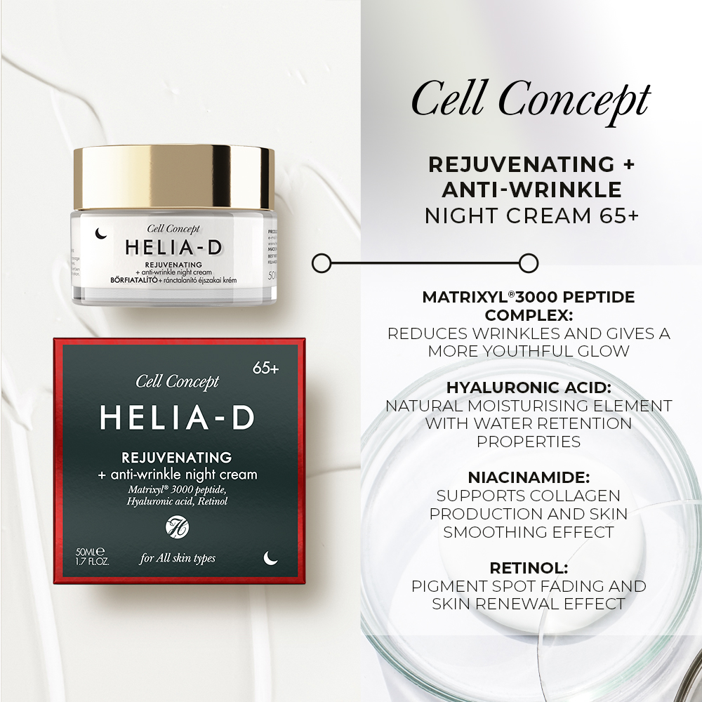 65_night_duo 1 Крем нічний 65+ для обличчя проти зморшокHelia-D Cell Concept Cream - Зображення 2