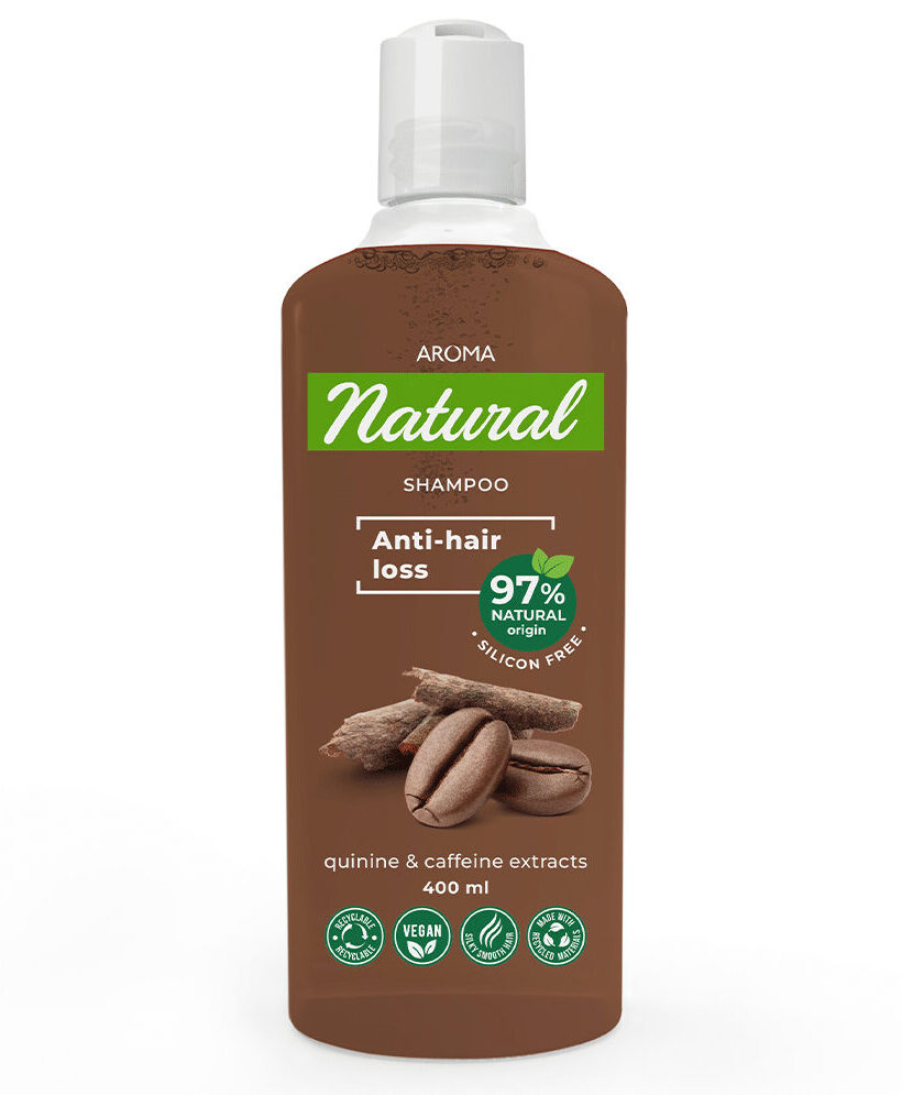 AromaNatural_Shampoo Шампунь с экстрактом Хинина и Кофеина против выпадения волос Aroma Natural — изображение 1