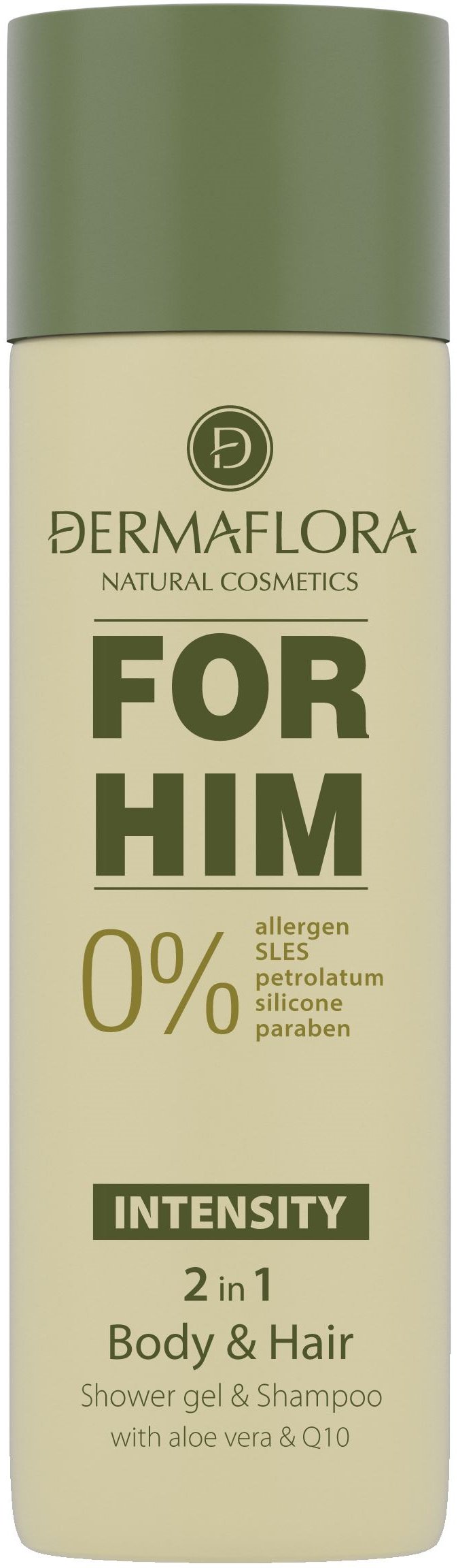 dermaflora-0-for-him Мужской гель для душа и шампунь Dermaflora For Him Intensity Shower Gel & Shampoo, 200 мл — изображение 1