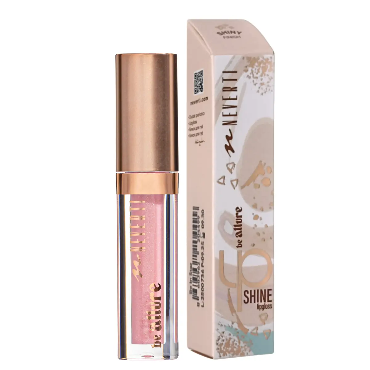 Блеск для губ Neverti Shine Lipgloss шимерныq
