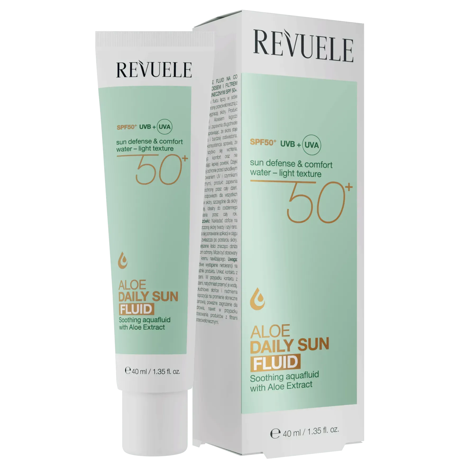 Revuele Aloe Daily Sun Флюид для лица SPF50+ 40 мл Флюїд для обличчя SPF50+ Revuele Aloe Daily Sun - Зображення 1
