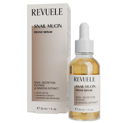 SNAIL MUCIN Сироватка Сыворотка для лица с муцином улитки Revuele Snail Mucin — изображение 1