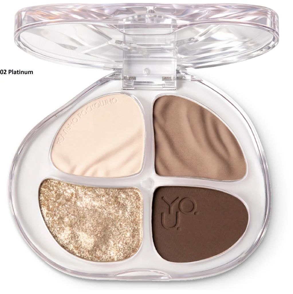 02 Platinum NEW Палетка тіней для повік Relouis Y.O.U. Really Brilly 02 Platinum NEW - Зображення 2