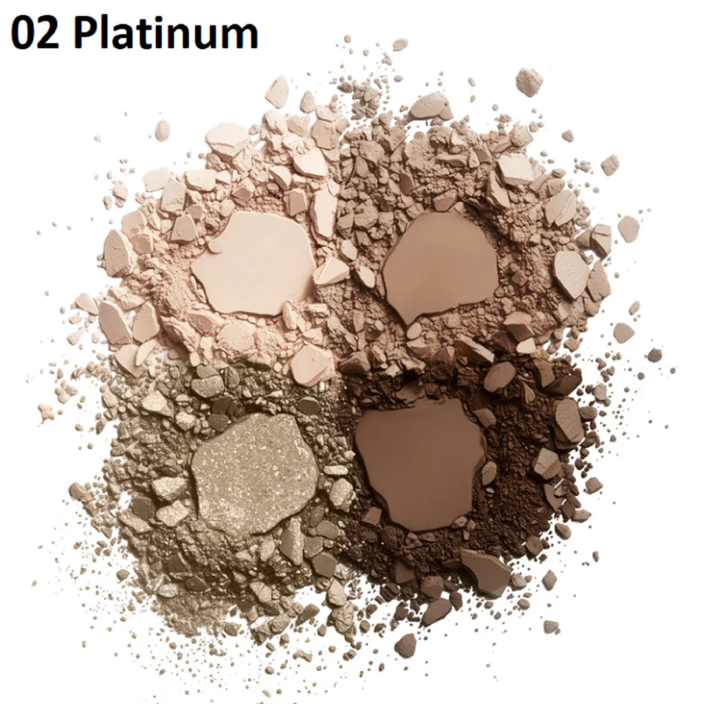 02 Platinum NEW3 Палетка тіней для повік Relouis Y.O.U. Really Brilly 02 Platinum NEW - Зображення 3