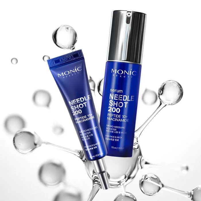 Monic Beauty Needle Shot 200 2 Сироватка з мікроголками Monic Beauty Needle Shot 200 з пептидами та ніацинамідом, 33 мл - Зображення 2