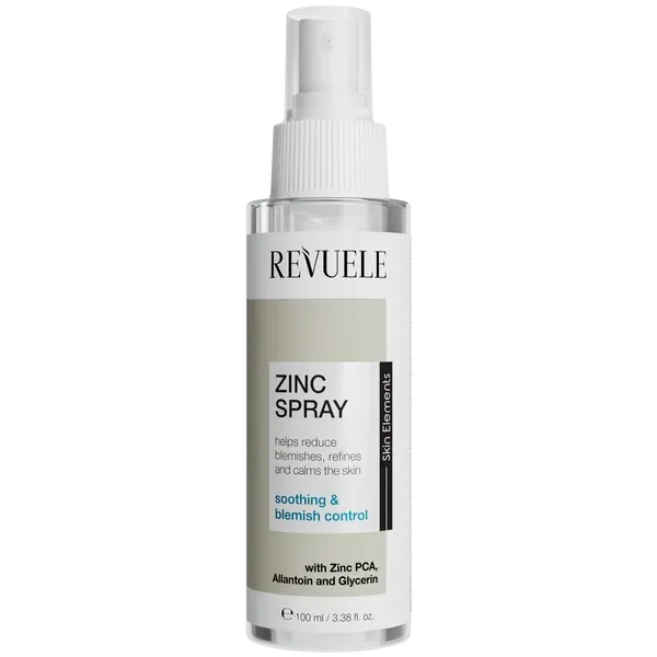Skin Elements, Zinc Spray Спрей с цинком против несовершенств для лица и тела REVUELE Skin Elements Zinc Spray, 100 мл — изображение 1
