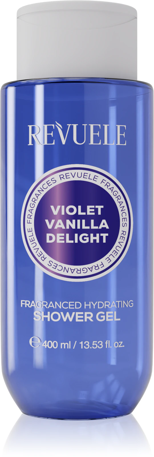 Violet Vanilla Delight Fragranced Hydrating Shower Gel Гель для душу парфумований зволожуючий Revuele VIOLET VANILLA DELIGHT 400 мл - Зображення 1